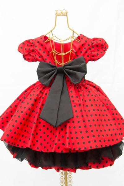 Vestido Minnie Vermelha Festa Infantil Luxo