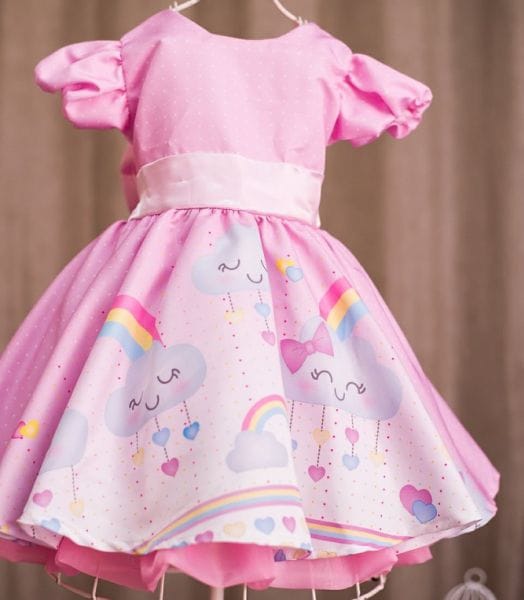 Vestido Infantil Chuva de Amor Luxo