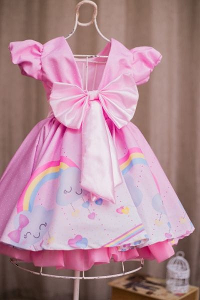 Vestido Infantil Chuva de Amor Luxo