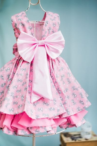 Vestido Infantil Raposinha Rosa