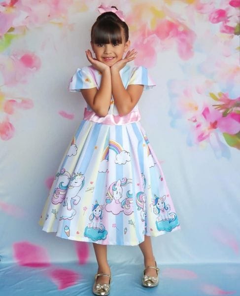 Vestido Infantil de Unicrnio