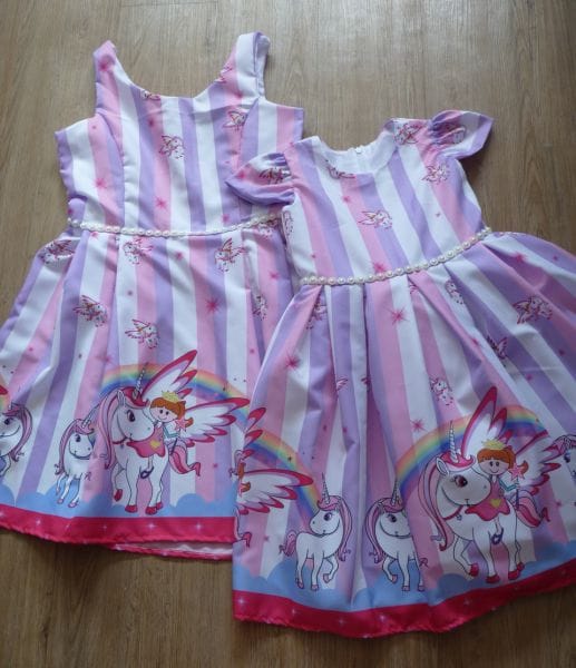 Vestidos Me e Filha Unicornio