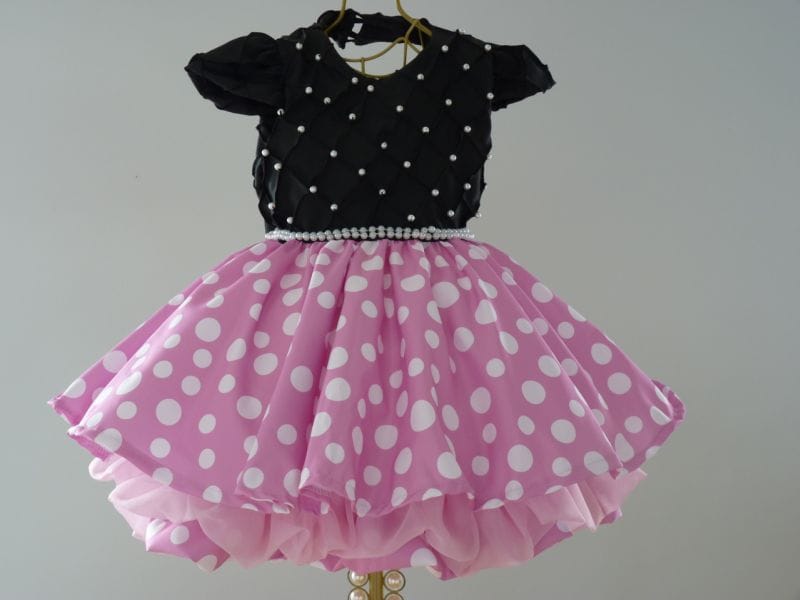 Vestido Minnie Luxo Rosa