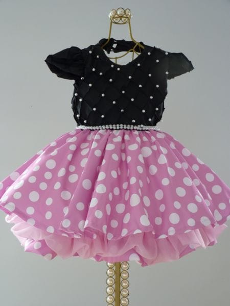 Vestido Minnie Luxo Rosa