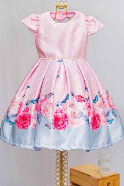 Vestido de Luxo Infantil Para Festa