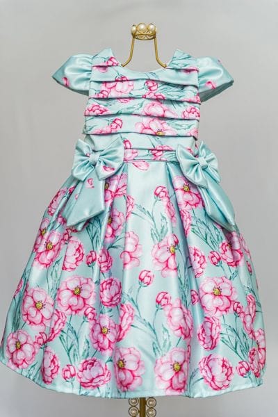 Vestido Infantil de Tecido Florido