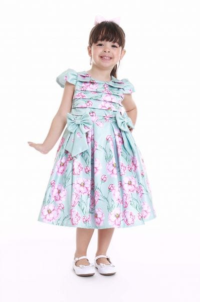 Vestido Infantil de Tecido Florido