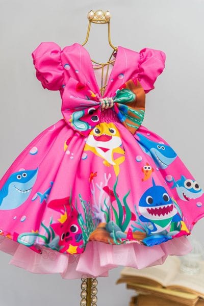 Vestido Baby Shark Rosa