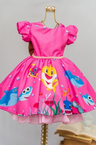 Vestido Baby Shark Rosa