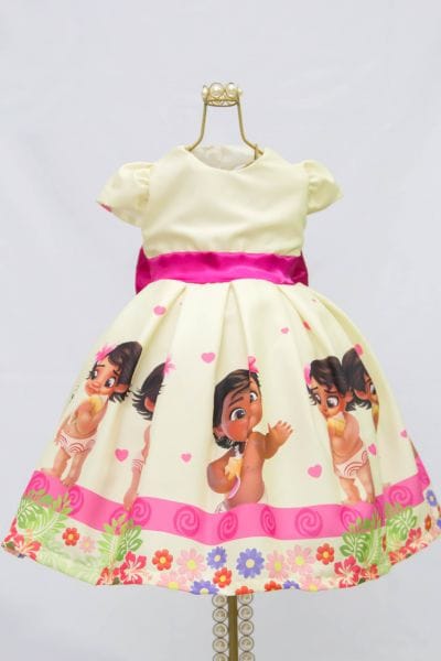 Vestido Infantil de Festa da Moana Baby