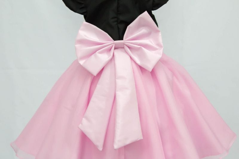 Vestido Infantil de Festa Preto e Rosa