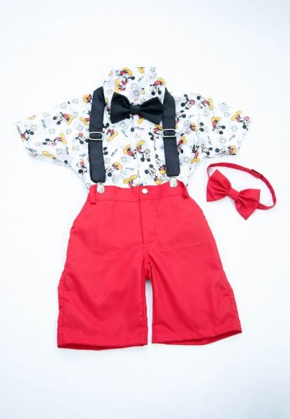 Conjunto Social Infantil Mickey Mouse - 4 peas