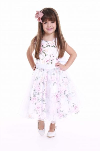 Vestido Floral Infantil Formatura