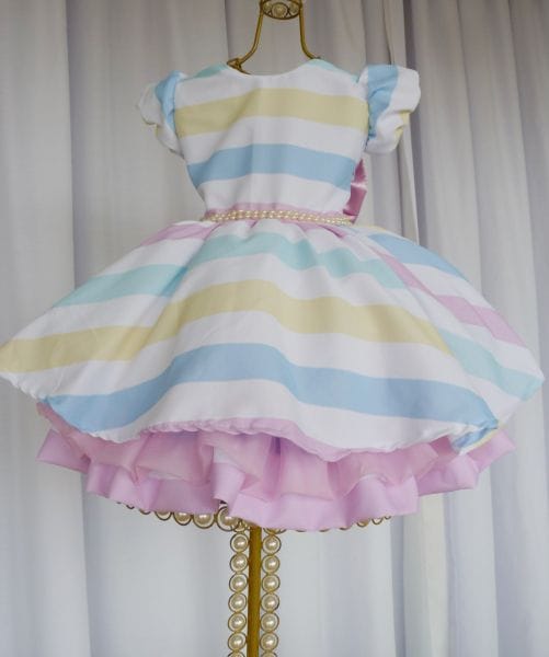 Vestido Arco-ris Para Festa Infantil