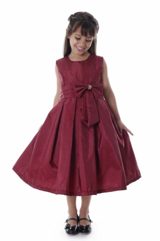 Vestido Infantil Marsala