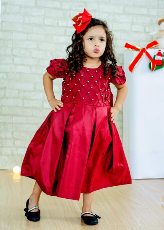 Vestido Marsala Infantil