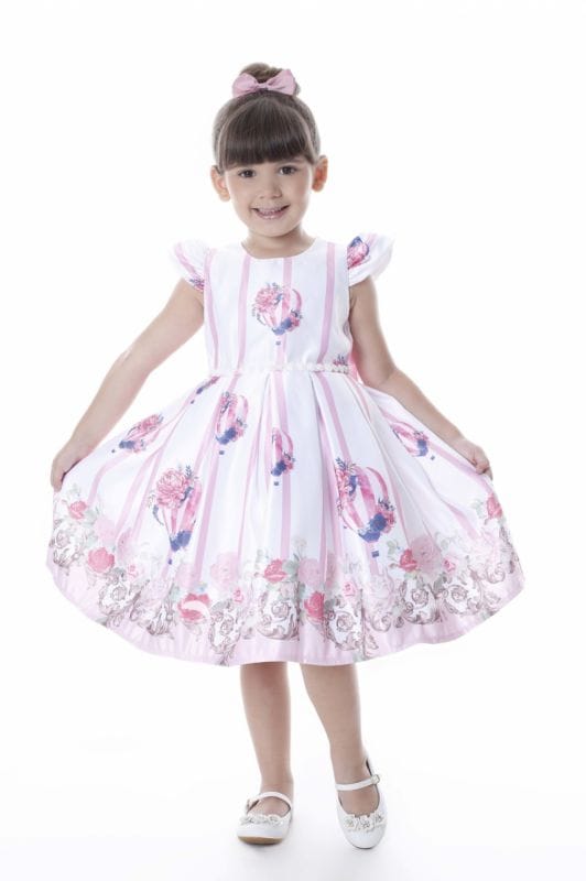 Vestido Infantil Balo Rosa