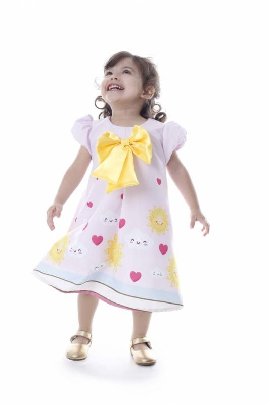 Vestido Infantil Tema Raio de Sol