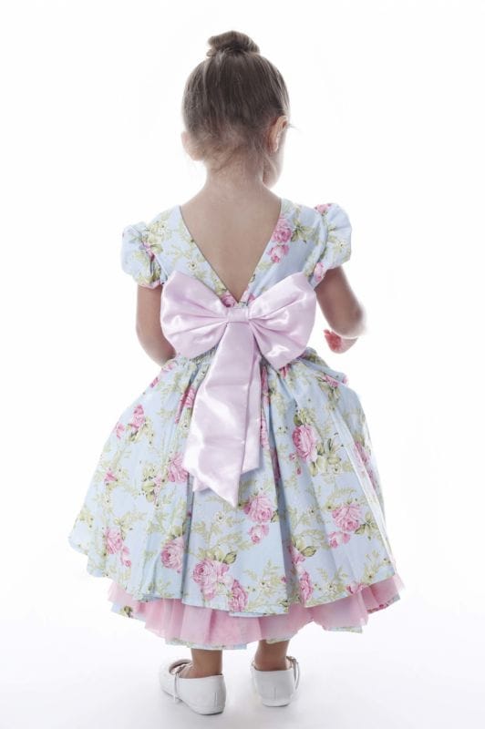 Vestido Florido Azul Infantil