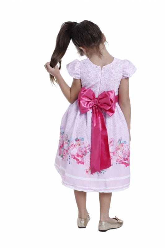 Vestido Rosa Floral Infantil