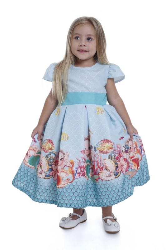 Vestido Infantil Tema Sereia