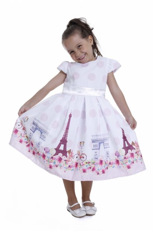 Vestido Para Festa Tema Paris Infantil