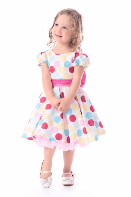 Vestido Infantil Circo Bolas Coloridas