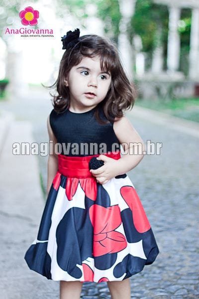 Vestido para Festa Infantil Minnie Vermelha Baby