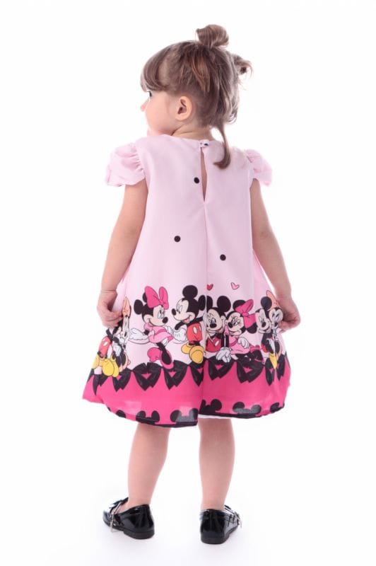 Vestido da Minnie e Mickey Trapzio