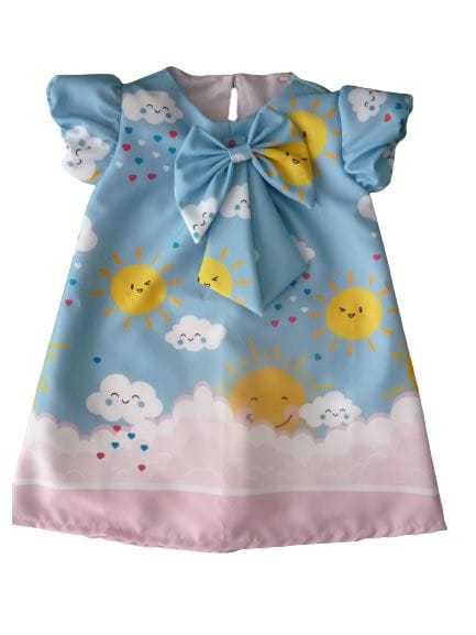 Vestido Infantil Trapzio Raio de Sol