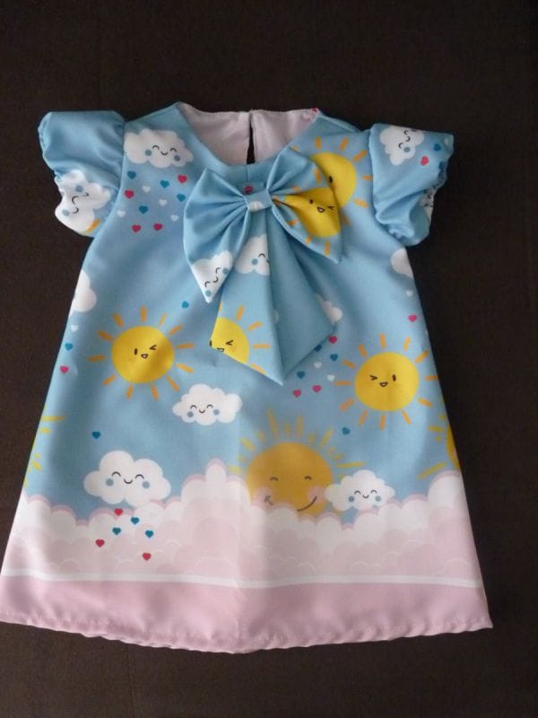 Vestido Infantil Trapzio Raio de Sol