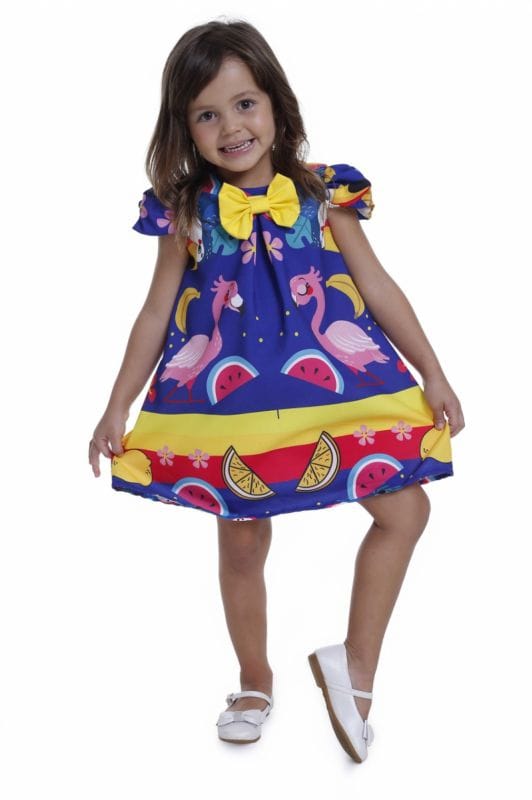 Vestido Para Festa Tropical Infantil