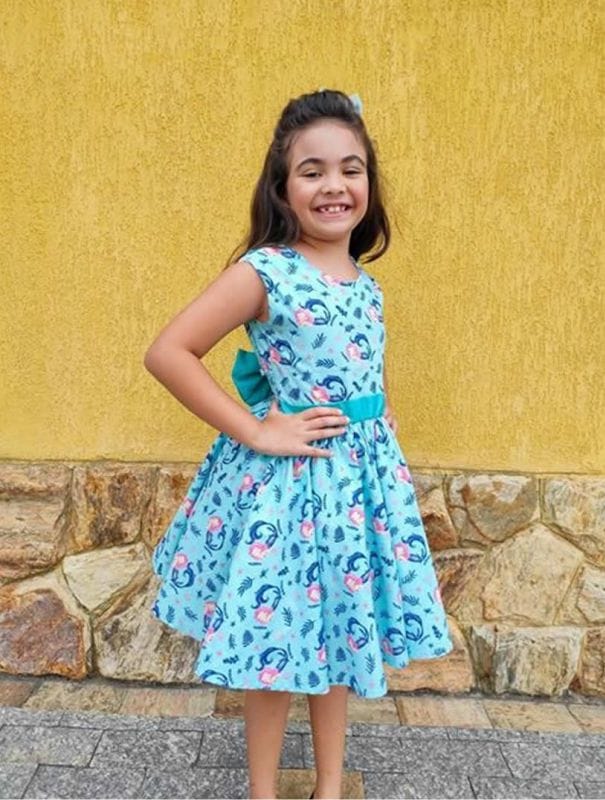 Vestido Infantil Sereia