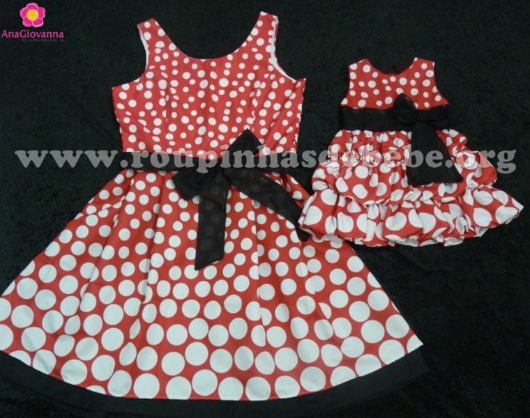 Vestidos Tal Me Tal Filha da Minnie Vermelha