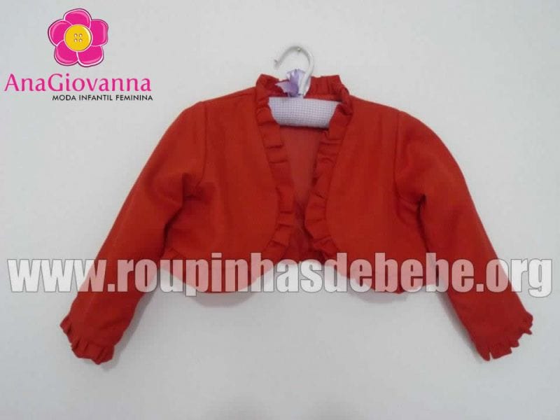 Bolero infantil vermelho