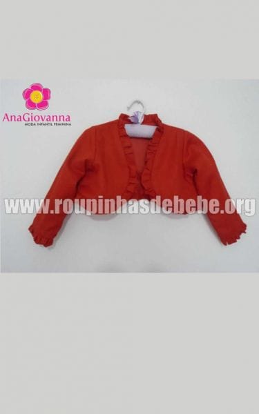 Bolero infantil vermelho