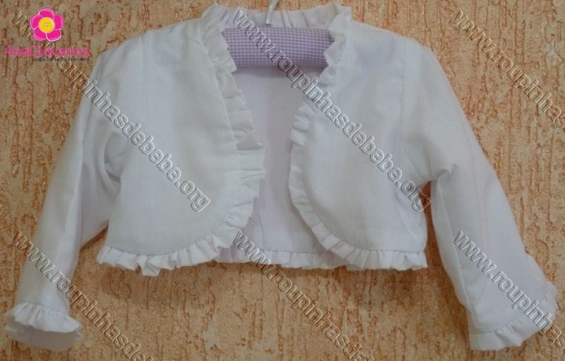 Bolero infantil branco