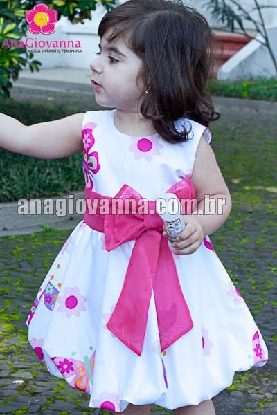 Vestido para Festa Infantil Jardim das Borboletas