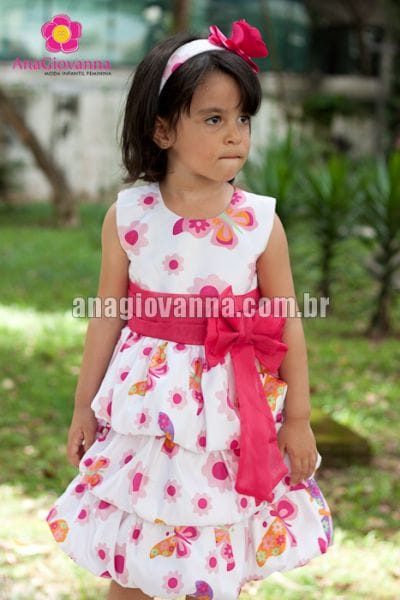 Vestido Infantil Borboletas