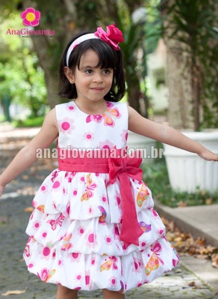 Vestido Infantil Borboletas