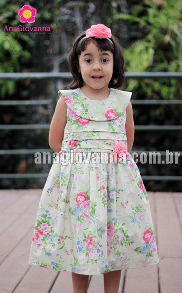 Vestido infantil estampado floral