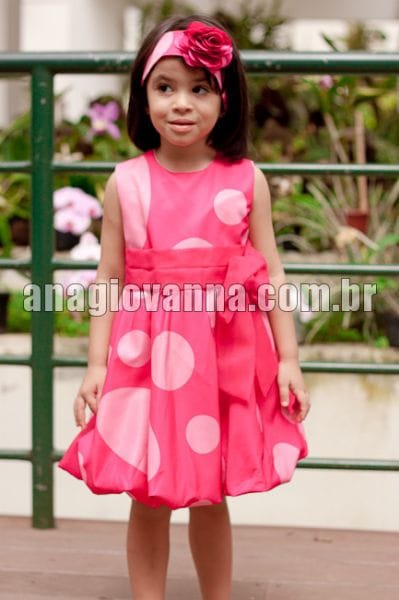 Vestido para Festa Infantil Uniqua Balon Baby