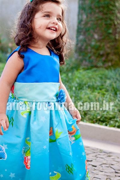 Vestido Infantil Pequena Sereia