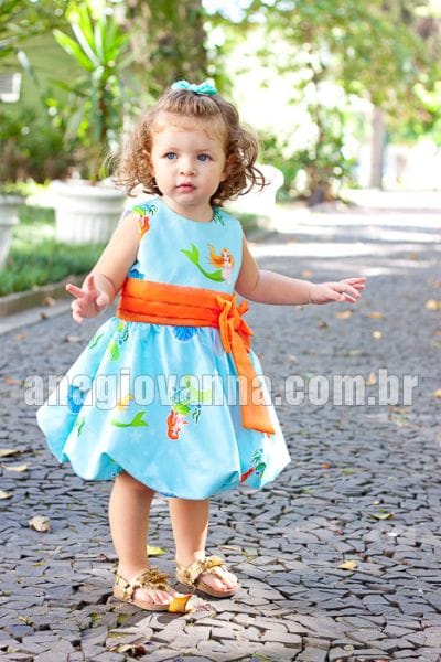 Vestido Pequena Sereia Baby