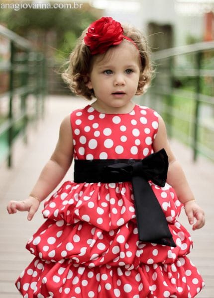 Vestido Aniversrio da Minnie Vermelha Balon