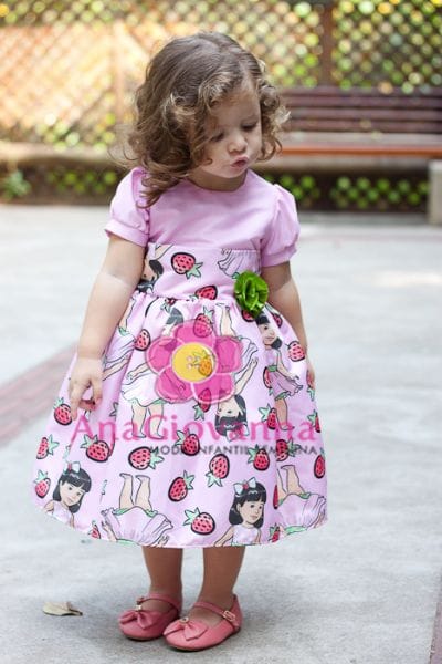 Vestido para Festa Infantil Moranguinho Baby