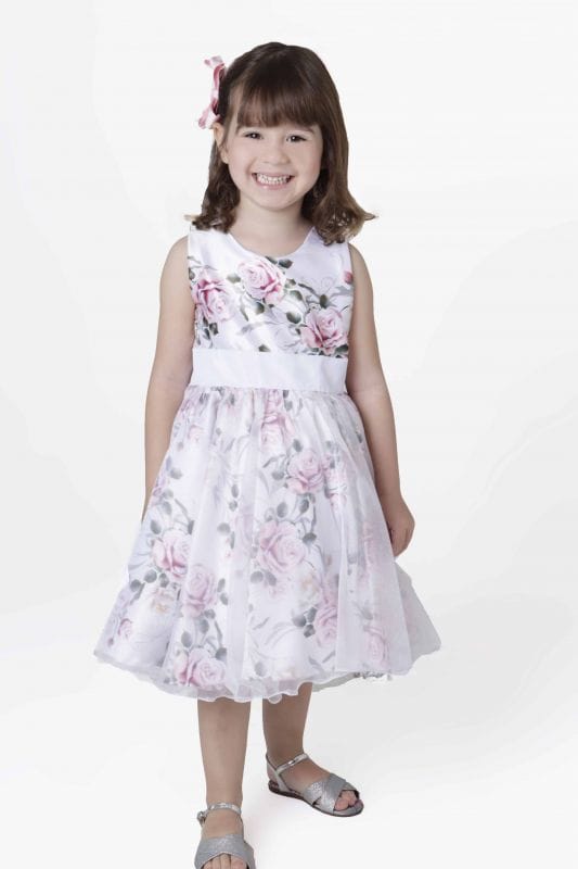 Vestido Infantil de Festa Floral