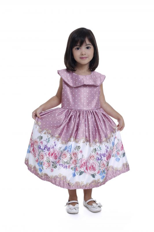 Vestido Infantil Floral Rose