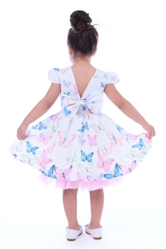 Vestido de Borboletas Infantil