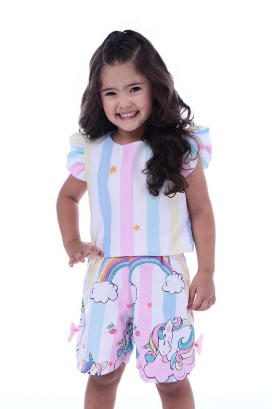 Conjunto Infantil Feminino Unicornio